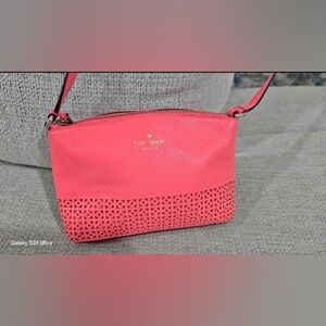 kate spade Coral Pink Pebbled Crossbody